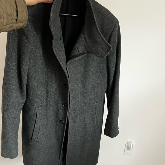 Charcoal Gray Wool Coat - Picture 4 of 5